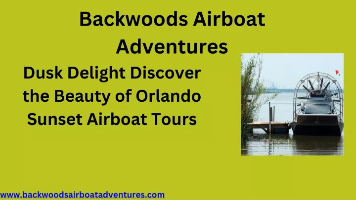 backwoods airboat adventures