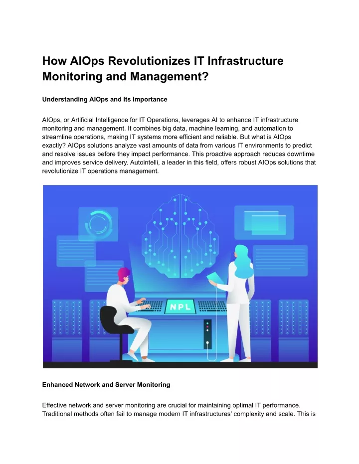 PPT - How AIOps Revolutionizes IT Infrastructure Monitoring and ...