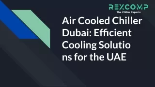 Air Cooled Chiller Dubai_ Efficient Cooling Solutions for the UAE