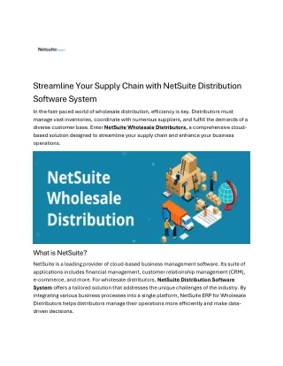 NetSuite for Wholesale Distributors