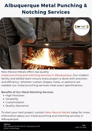 Albuquerque Metal Punching & Notching Services