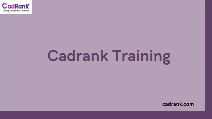 cadrank training