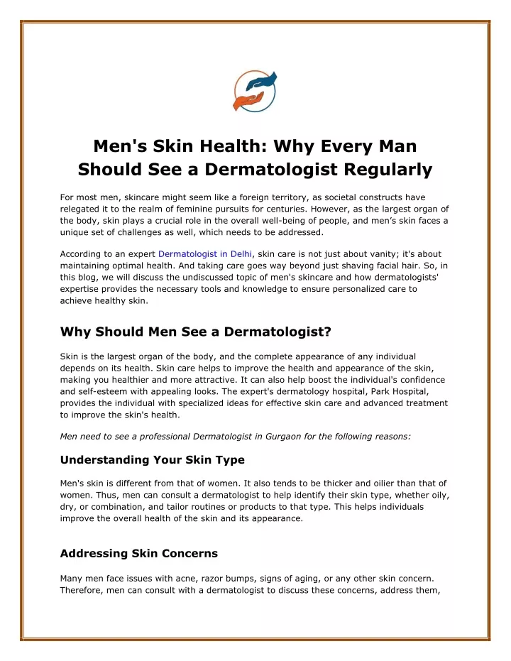 men s skin health why every man should