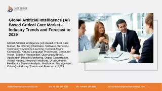 Global Artificial Intelligence (AI) Based Critical Care Market