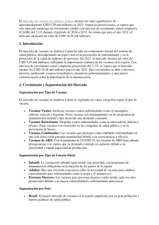el mercado de vacunas en am rica latina alcanz