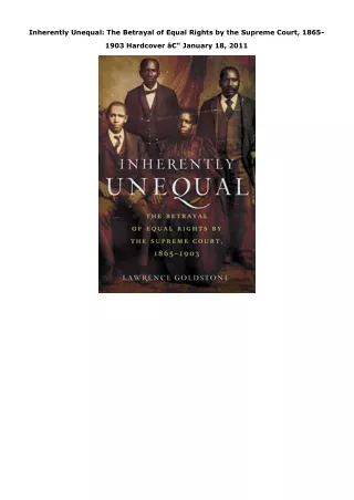 Ebook (download) Inherently Unequal: The Betrayal of Equal Rights by the Supreme