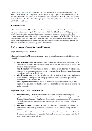 el mercado de miel en m xico alcanz un valor