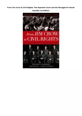PDF From Jim Crow to Civil Rights: The Supreme Court and the Struggle for Racial