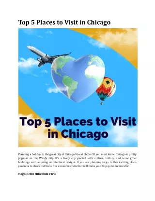 top 5 places to visit in chicago