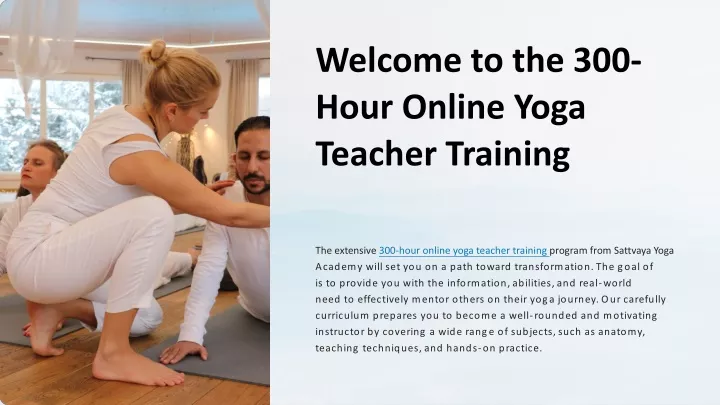 welcome to the 300 hour online yoga teacher