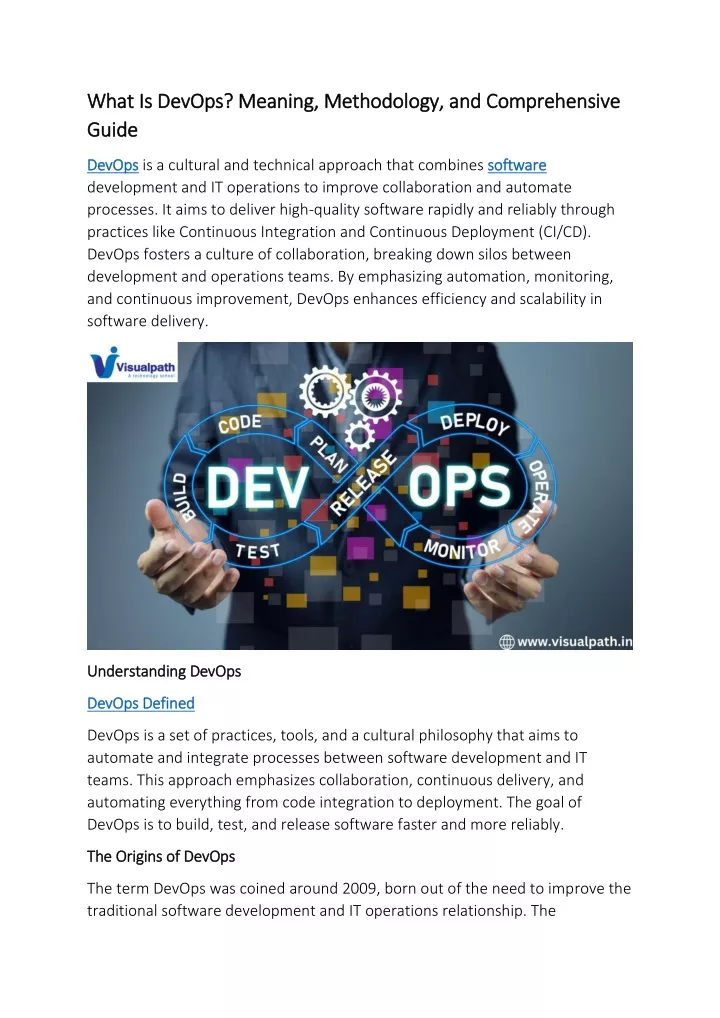 what is devops meaning methodology