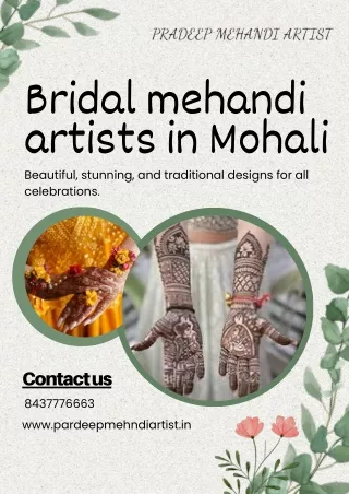 Bridal mehandi artists in Mohali