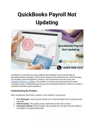 quickbooks payroll not updating