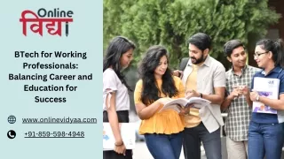 Btech for working professionals | B tech for working professionals | Onlinevidya