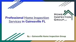 Professional Home Inspection Services in Gainesville FL