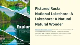 Pictured Rocks National Lakeshore: A Natural Wonder