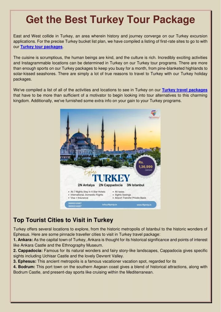 get the best turkey tour package