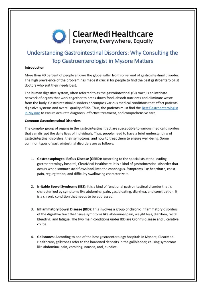 understanding gastrointestinal disorders