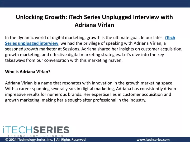 unlocking growth itech series unplugged interview