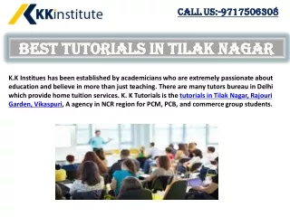 best tutorials in tilak nagar