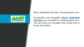 Bronx Ambulette Services  Amptransports.com