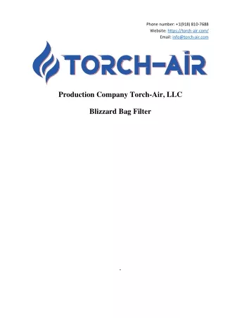Blizzard Bag Filter Top Loading - torch-air.com