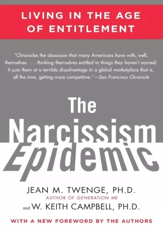 ✔pdf⚡  The Narcissism Epidemic: Living in the Age of Entitlement