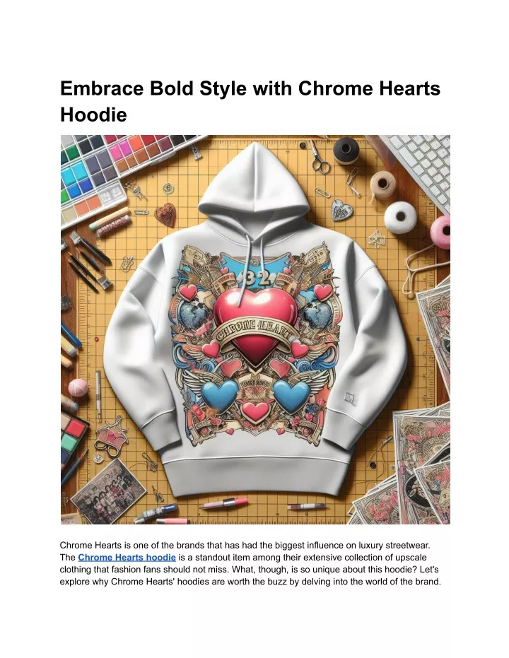 embrace bold style with chrome hearts hoodie