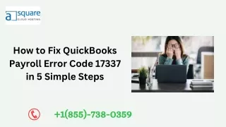 How to Fix QuickBooks Payroll Error Code 17337 in 5 Simple Steps