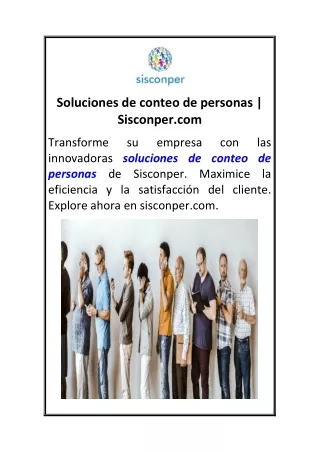 Soluciones de conteo de personas  Sisconper.com
