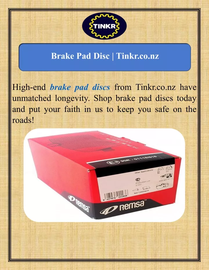 PPT - Brake Pad Disc Tinkr.co.nz PowerPoint Presentation, Free Download ...