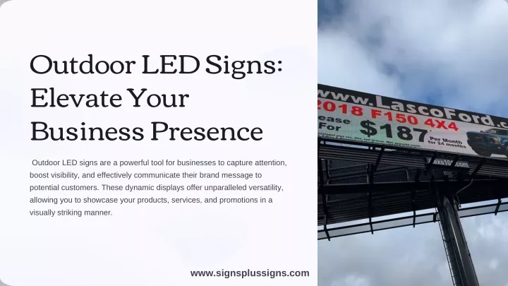 outdoor led signs elevate your business presence