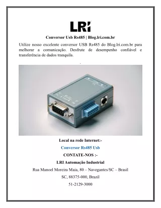 conversor usb rs485 blog lri com br