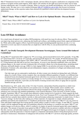Mk 677 Ibutamoren Overview 2023: Advantages, Results, Side Effects