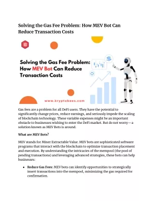 Solving the Gas Fee Problem_ How MEV Bots Can Reduce Transaction Costs