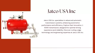 Discover Jatco USA Inc.'s Innovative J-5000 Transmission!