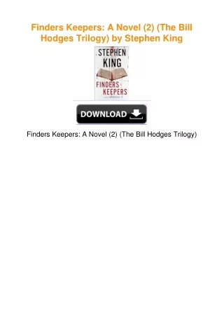Finders Keepers: A Novel (2) (The Bill Hodges Trilogy) by Stephen King