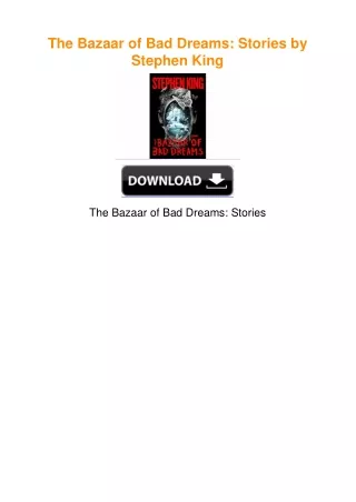 The Bazaar of Bad Dreams: Stories by Stephen King