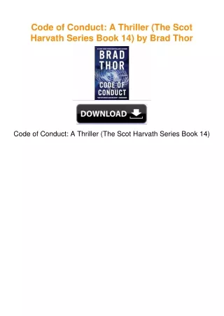 Code of Conduct: A Thriller (The Scot Harvath Series Book 14) by Brad Thor