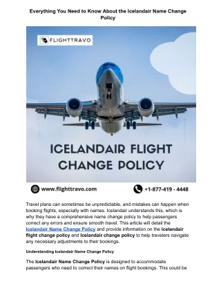 Everything You Need to Know About the Icelandair Name Change Policy