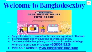 Bangkoksextoy: Thailand's Premier Adult Toy Store with Affordable Prices