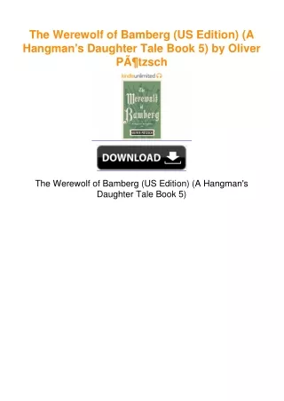The Werewolf of Bamberg (US Edition) (A Hangman's Daughter Tale Book 5)
