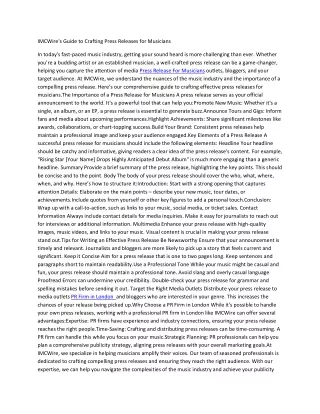 imcwire s guide to crafting press releases