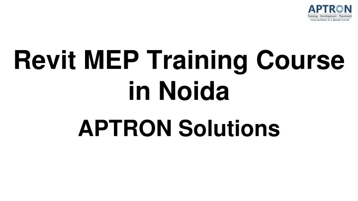 revit mep training course in noida