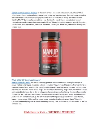 manup gummies canada reviews in the realm of male