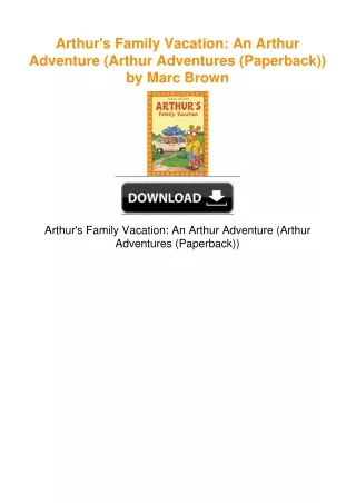 Arthur's Family Vacation: An Arthur Adventure (Arthur Adventures