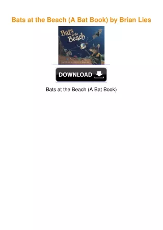 Bats at the Beach (A Bat Book) by Brian Lies