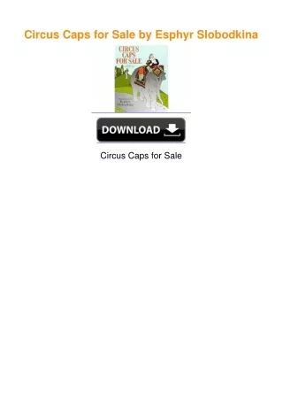 Circus Caps for Sale by Esphyr Slobodkina