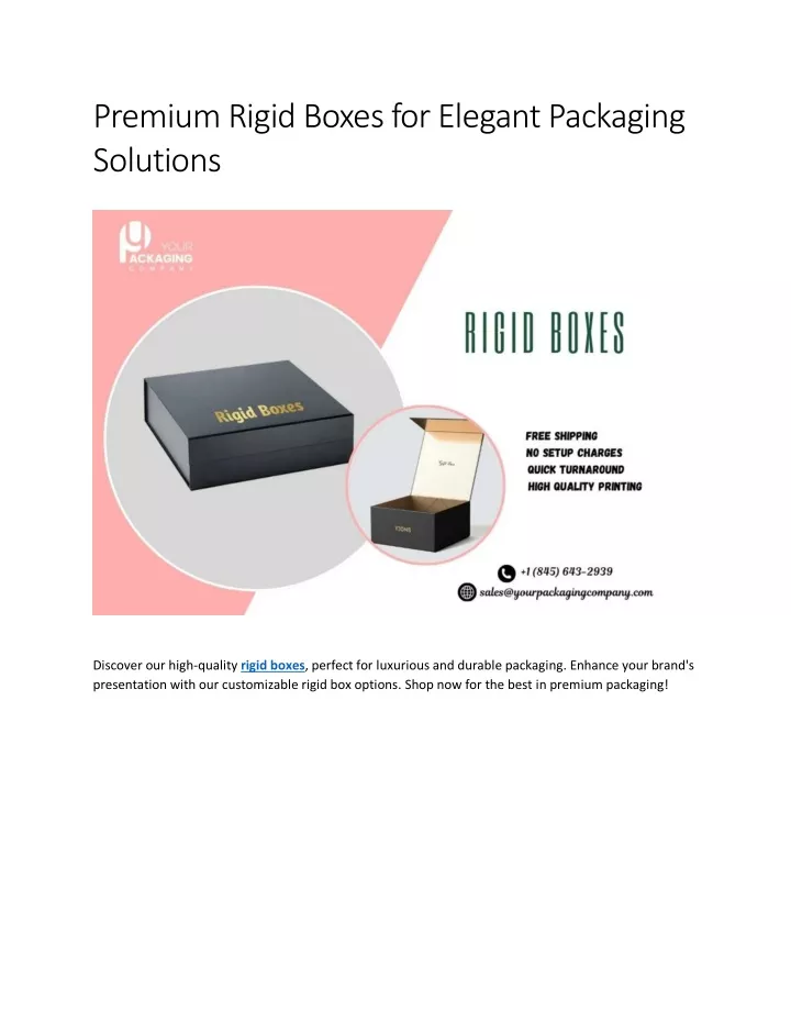 premium rigid boxes for elegant packaging