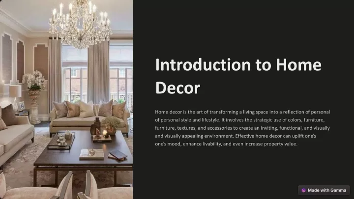 introduction to home decor